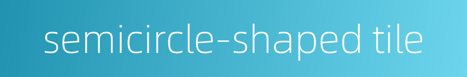 semicircle-shaped tile的同义词