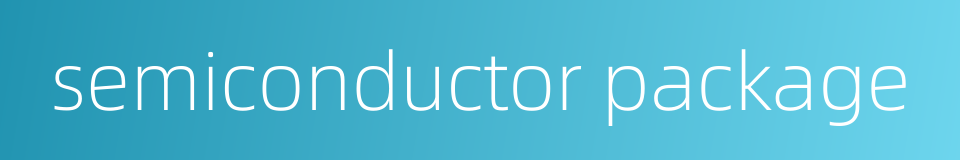 semiconductor package的同义词