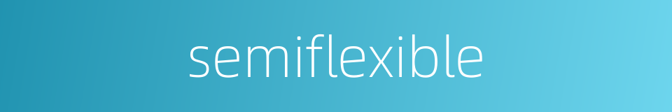 semiflexible的同义词