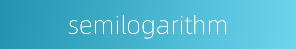 semilogarithm的同义词