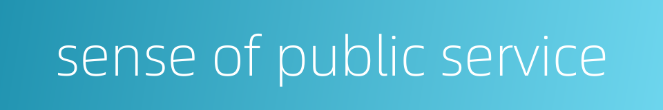 sense of public service的同义词