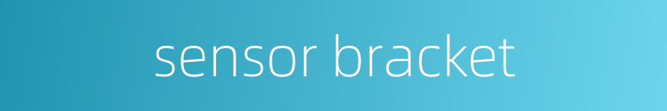 sensor bracket的同义词
