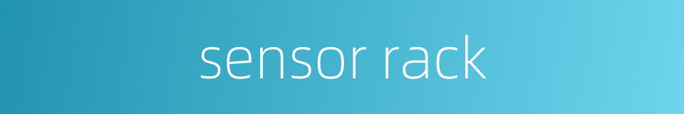 sensor rack的同义词
