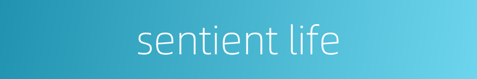 sentient life的同义词