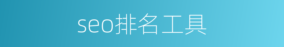 seo排名工具的同义词