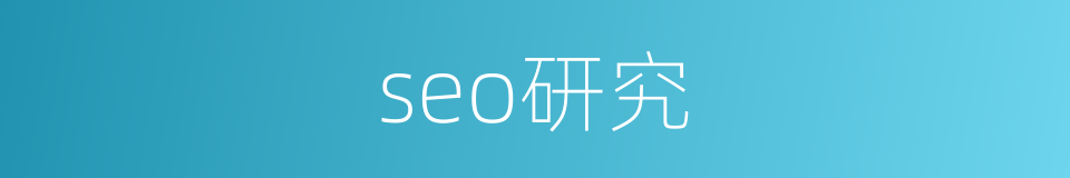 seo研究的同义词