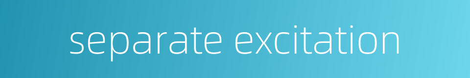 separate excitation的同义词