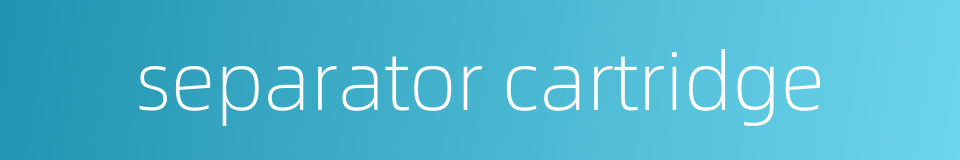 separator cartridge的同义词