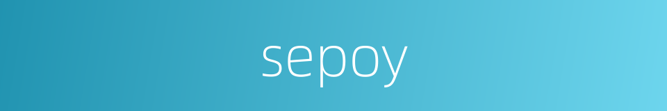 sepoy的同义词
