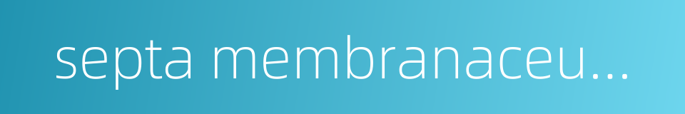 septa membranaceum ventriculorum的同义词