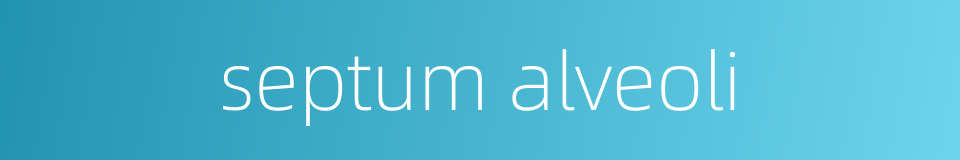 septum alveoli的同义词
