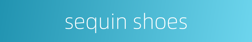 sequin shoes的同义词