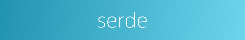 serde的同义词