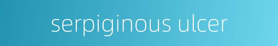 serpiginous ulcer的同义词