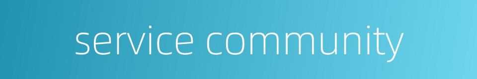 service community的同义词
