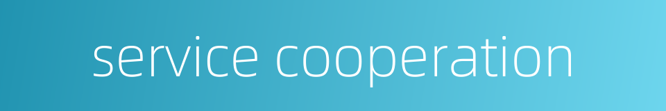 service cooperation的同义词