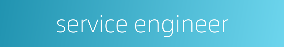 service engineer的同义词