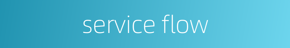 service flow的同义词