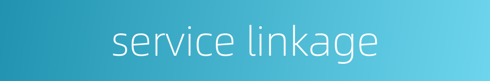 service linkage的同义词