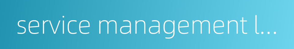 service management layer的同义词