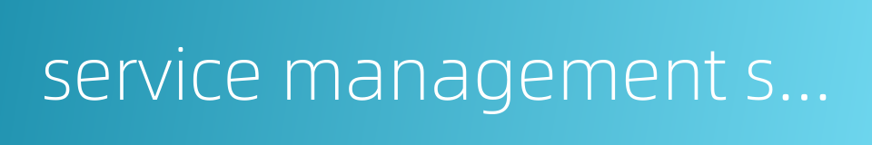 service management system的同义词
