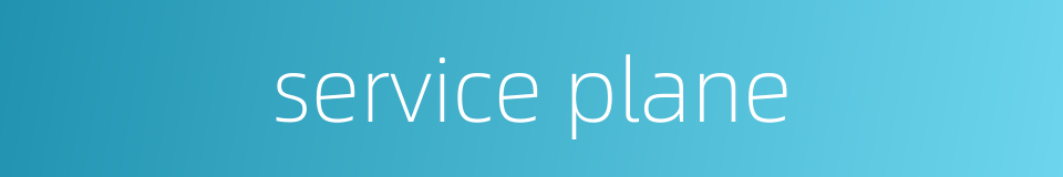 service plane的同义词