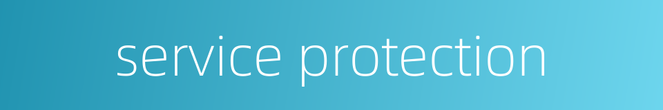 service protection的同义词