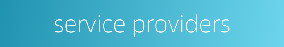service providers的同义词
