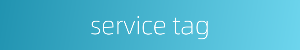service tag的同义词