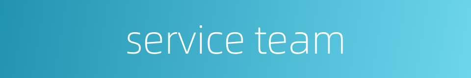 service team的同义词