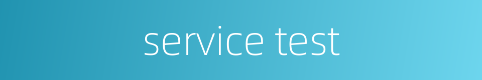 service test的同义词