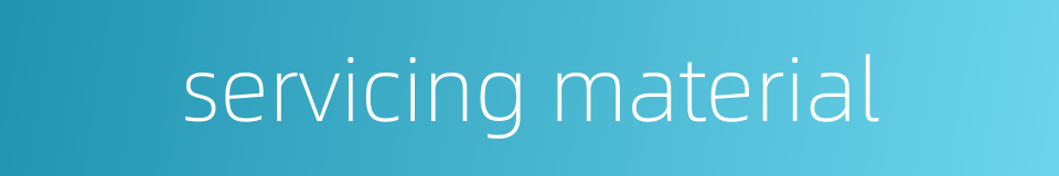 servicing material的同义词