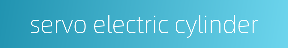 servo electric cylinder的同义词