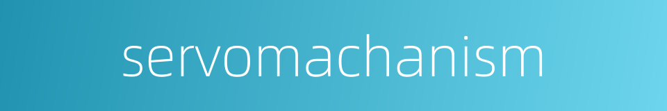 servomachanism的同义词