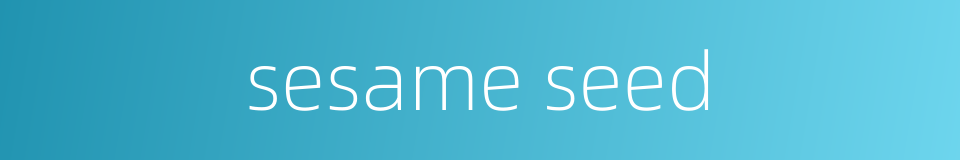 sesame seed的同义词