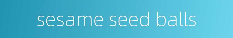sesame seed balls的同义词