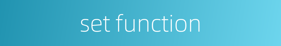 set function的同义词