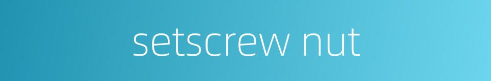 setscrew nut的同义词