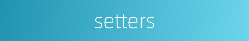 setters的同义词