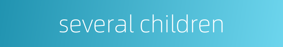 several children的同义词