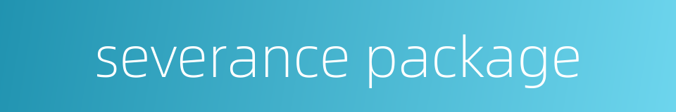 severance package的同义词