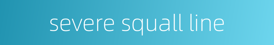 severe squall line的同义词