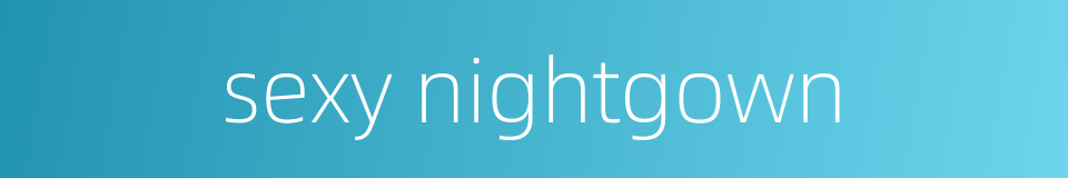 sexy nightgown的同义词