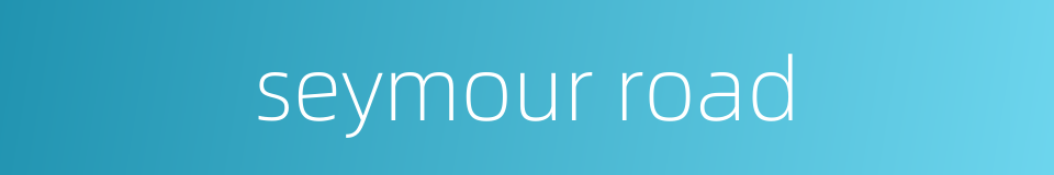 seymour road的同义词
