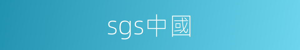 sgs中國的同義詞