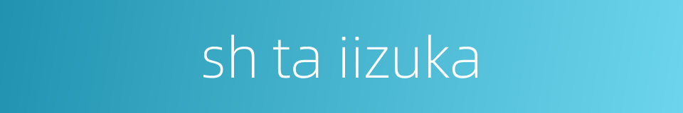 sh ta iizuka的同义词