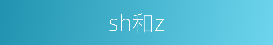 sh和z的同义词