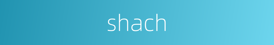 shach的同义词
