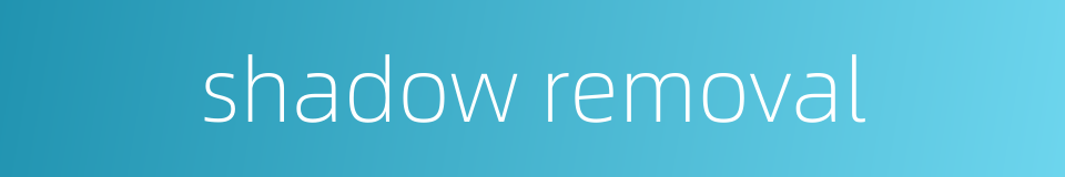 shadow removal的同义词
