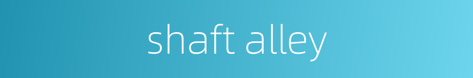 shaft alley的同义词